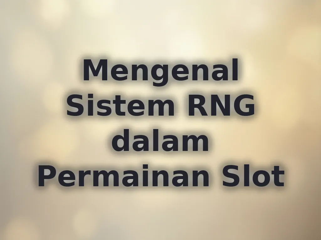 Mengenal Sistem RNG dalam Permainan Slot